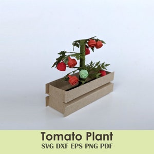 Mini Tomato Plant | Scale Miniature Veggie Garden for Dollhouses, Fall Crafts, Dioramas