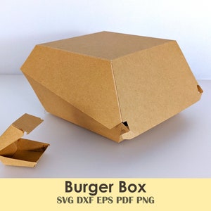 Burger Box Printable DIY Template | Fast Food Packaging for Minis, Dollhouse, Party Favors, Classroom Treats