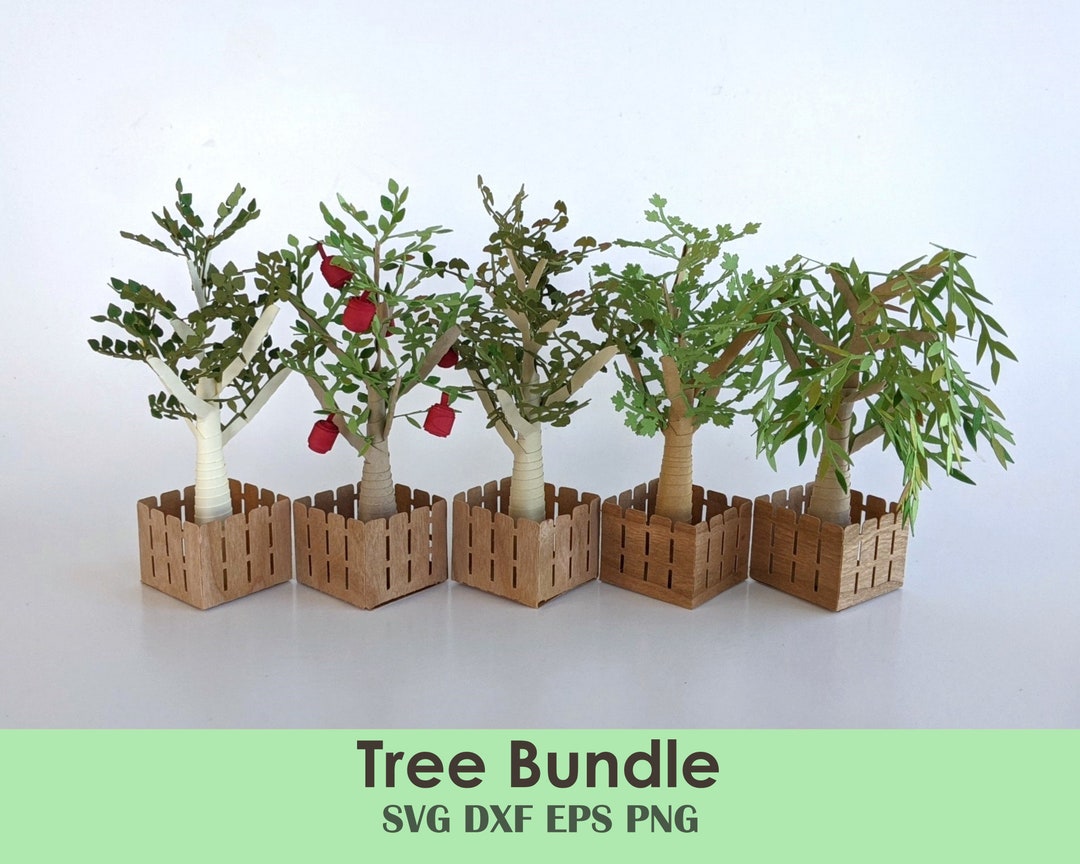 Mini Tree Template Bundle / Papercraft Tree Designs for School Projects ...