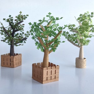 Maple Tree Papercraft Template | Digital Download Mini Tree for ...