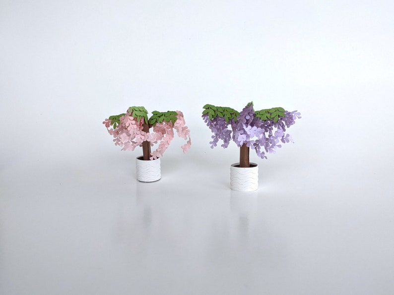 Mini Wisteria Tree Papercraft Template for Cricut and Silhouette | SVG ...