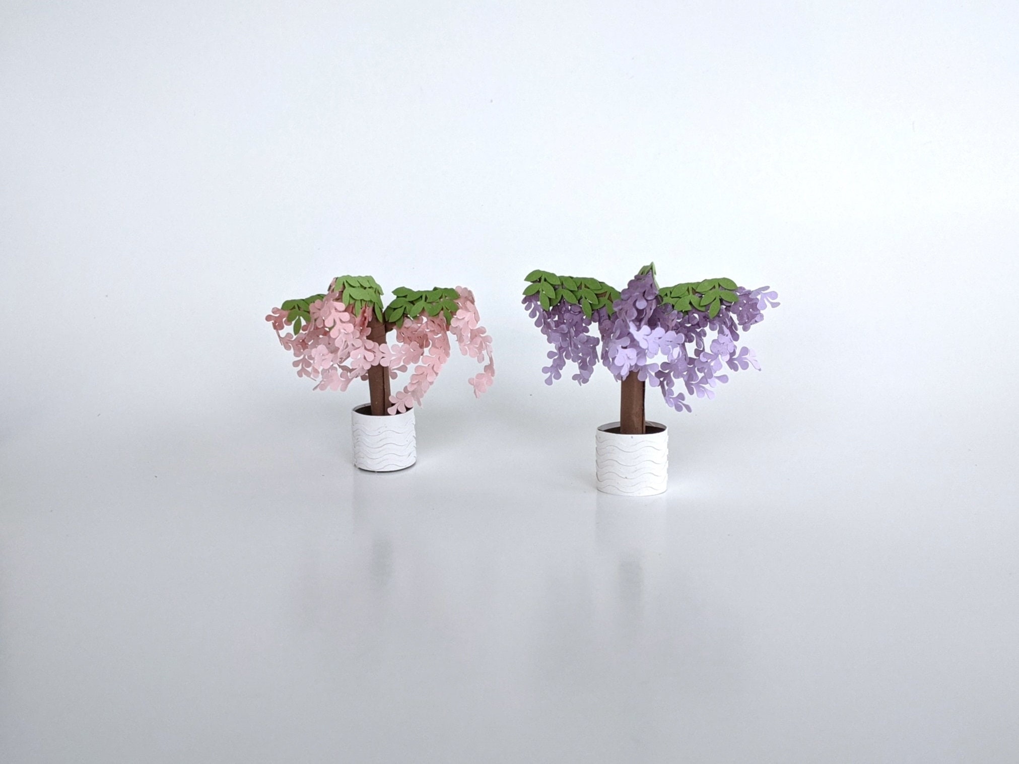 Mini Wisteria Tree Papercraft Template for Cricut and Silhouette | SVG ...