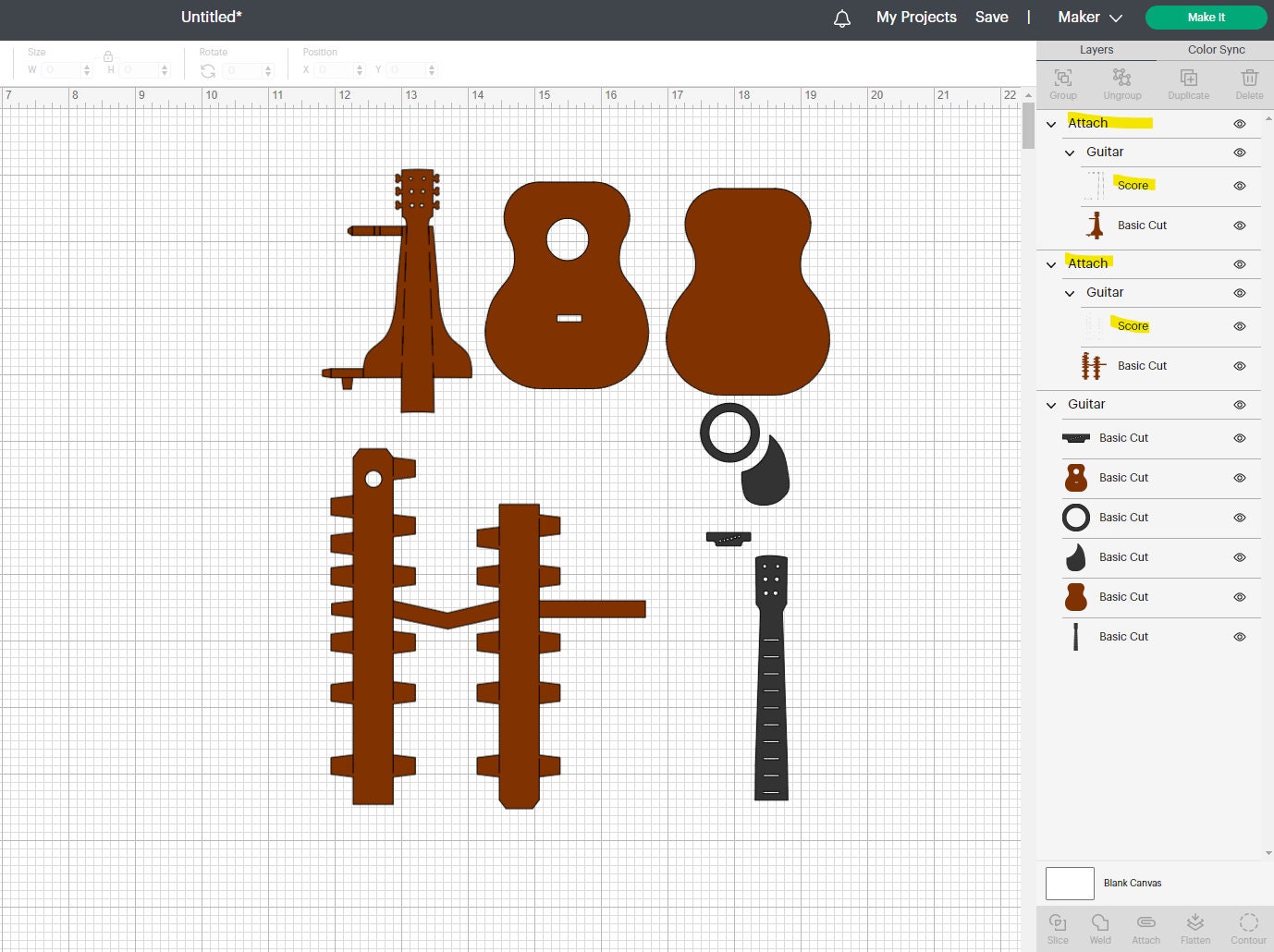 Mini Bluegrass Instrument Template Bundle | Banjo, Dulcimer, Guitar ...