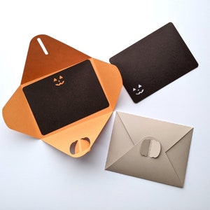 DIY Pumpkin Envelope and Cards | Halloween Template With Self Sealing ...