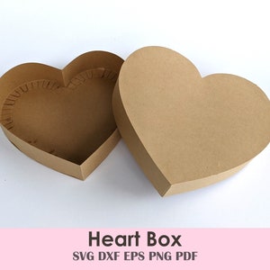 Plantilla de bricolaje imprimible Heart Box para regalos, fiestas infantiles, favores, productos horneados / caja de regalo del Día de la Madre