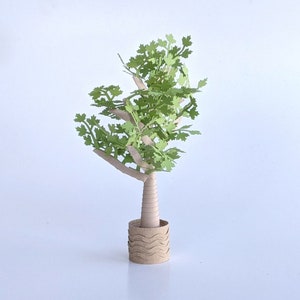 Maple Tree Papercraft Template | Digital Download Mini Tree for ...