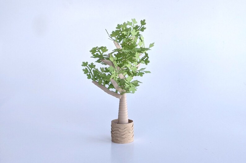 Mini Maple Tree Papercraft Template | Dollhouse Diorama (digital ...