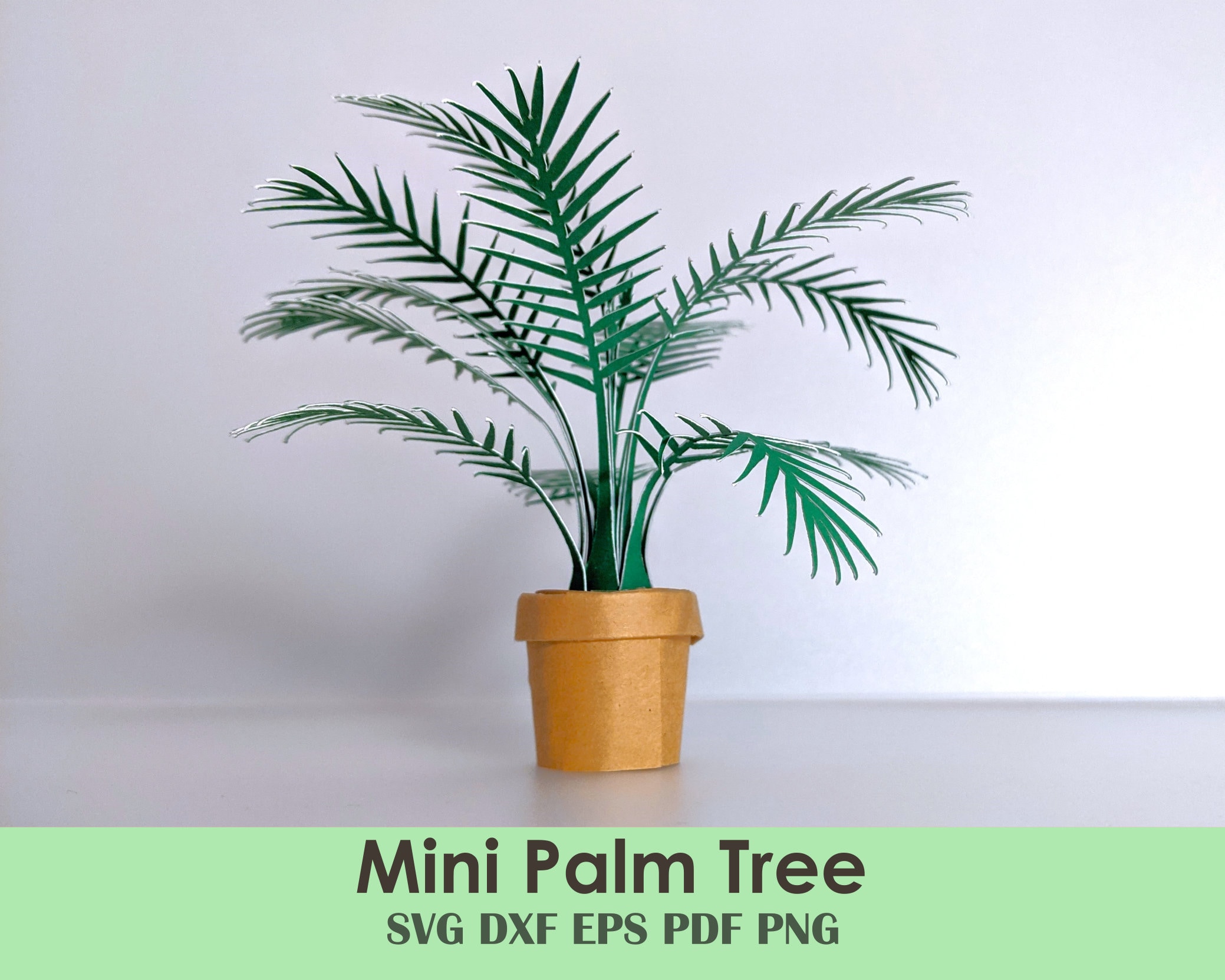 Paper Palm Tree Template DIY Tropical Printable Papercraft Etsy