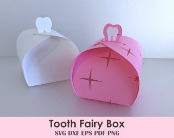 Tooth Fairy Box Printable Template DIY | Cut File for Lost Tooth Gifts, Dentist Gift Box, Braces Gifts