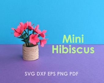 Plantilla de flor de papel enrollado / Flor de hibisco imprimible DIY Actividad para principiantes para Cricut