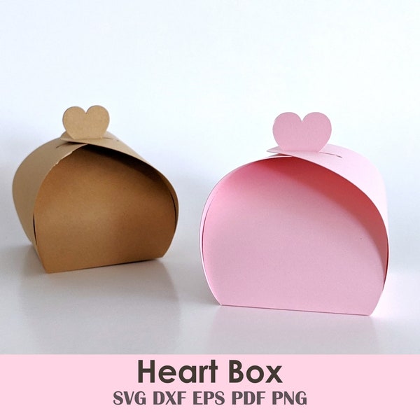 Heart Treat Box Printable Template | Kids Classroom Treats, Party Favors, Mother's Day | 2.5"x2.5" or Scale Larger | Cricut SVG