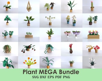 Mini Paper Plants | HUGE BUNDLE | Papercraft Activity for Mini Greenhouse, Fall Crafts, Halloween Decoration