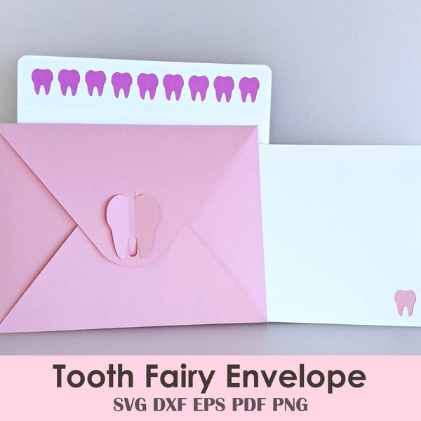 Tooth Fairy Envelope, Self Sealing DIY Printable Template | A2 (4.37"x5.75") or Scalable
