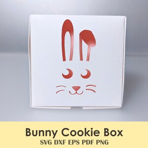 Modèle DIY imprimable de boîte à biscuits lapin | Pour la classe Gâteries de Pâques, Fêtes d'enfants, cadeaux, pâtisseries, baby shower | Évolutif
