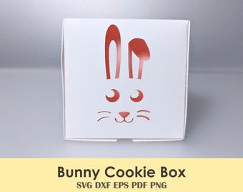 Bunny Cookie Box Printable DIY Template | For Classroom Easter Treats, Kids Parties, Favors, Bakes Goods, Baby Shower | Scalable