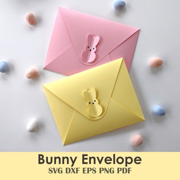 Bunny Envelope | Chubby Bunny Clasp Envelope, Self Sealing Papercraft for Easter Baskets, Classrooms Parties and more