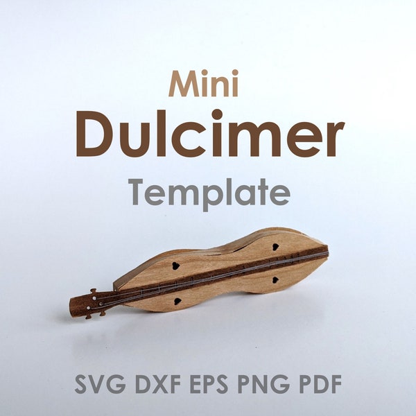 Mini Dulcimer for Cricut Maker, Explore, Joy | Bluegrass Country Template Music Dollhouses, Miniatures, Music Teachers