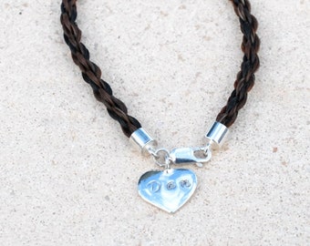 Braccialetto in crine di cavallo personalizzato, bracciale in crine di cavallo d'argento, bracciale in crine di cavallo d'oro, bracciale in crine di cavallo, gioielli in crine di cavallo, gioielli equini, cavallo