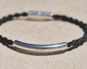 Pulsera de crin personalizada, pulsera de crin de plata de ley, pulsera de crin, joyería de crin, joyería equina, regalo de caballo