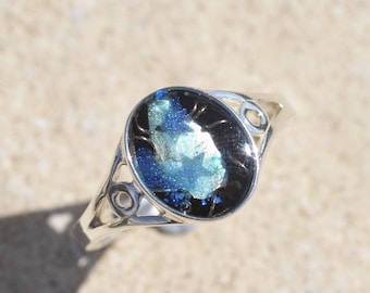 Custom pet fur ring,sterling silver pet fur ring,pet fur ring,cat hair ring,keepsake ring,ashes ring,memorial ring,cremation ashes ring