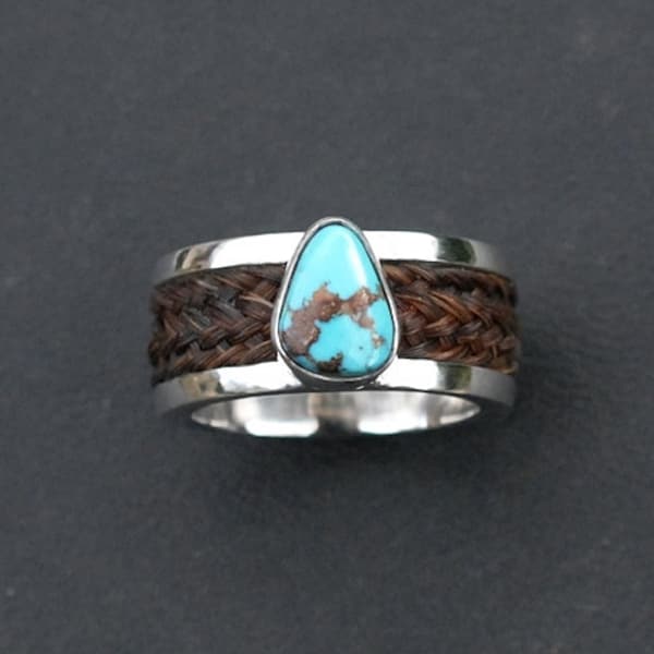 Custom horsehair ring,silver horsehair ring,gold horsehair ring,turquoise horsehair ring,pet fur ring,cremation ashes ring,memorial ring