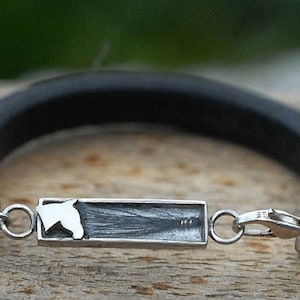 Custom pet memorial bracelet, Pet fur bracelet, horse hair bracelet,ashes bracelet,Sterling silver pet memorial jewellery,cremation ashes
