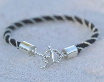 Custom horsehair bracelet,silver horsehair bracelet,gold horsehair bracelet,horsehair bracelet, horsehair jewellery,anchor bracelet