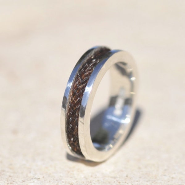 Custom horsehair ring,sterling silver horsehair ring,9ct gold horsehair ring,rose gold horsehair ring,ashes ring,pet fur ring, memorial ring