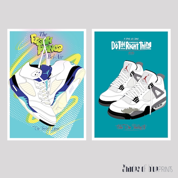 Nike Air Jordan Blue affiches et impressions par Sneakers Head