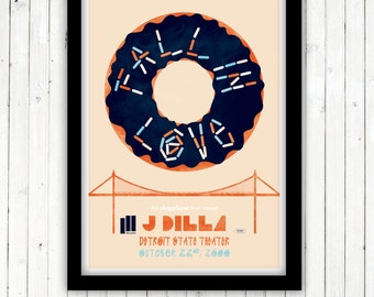 J Dilla (Slum Village) poster - Okayplayer Tour - Detroit, April 2000 - Giclée print