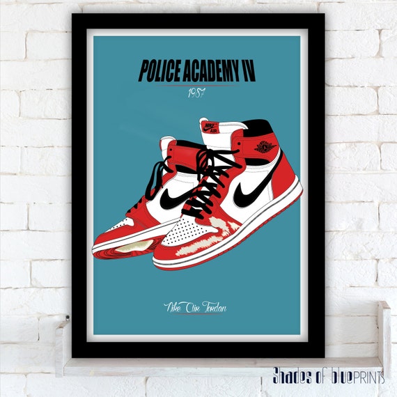 Police Academy 4 Nike Air Jordan 1987 Giclée Poster 