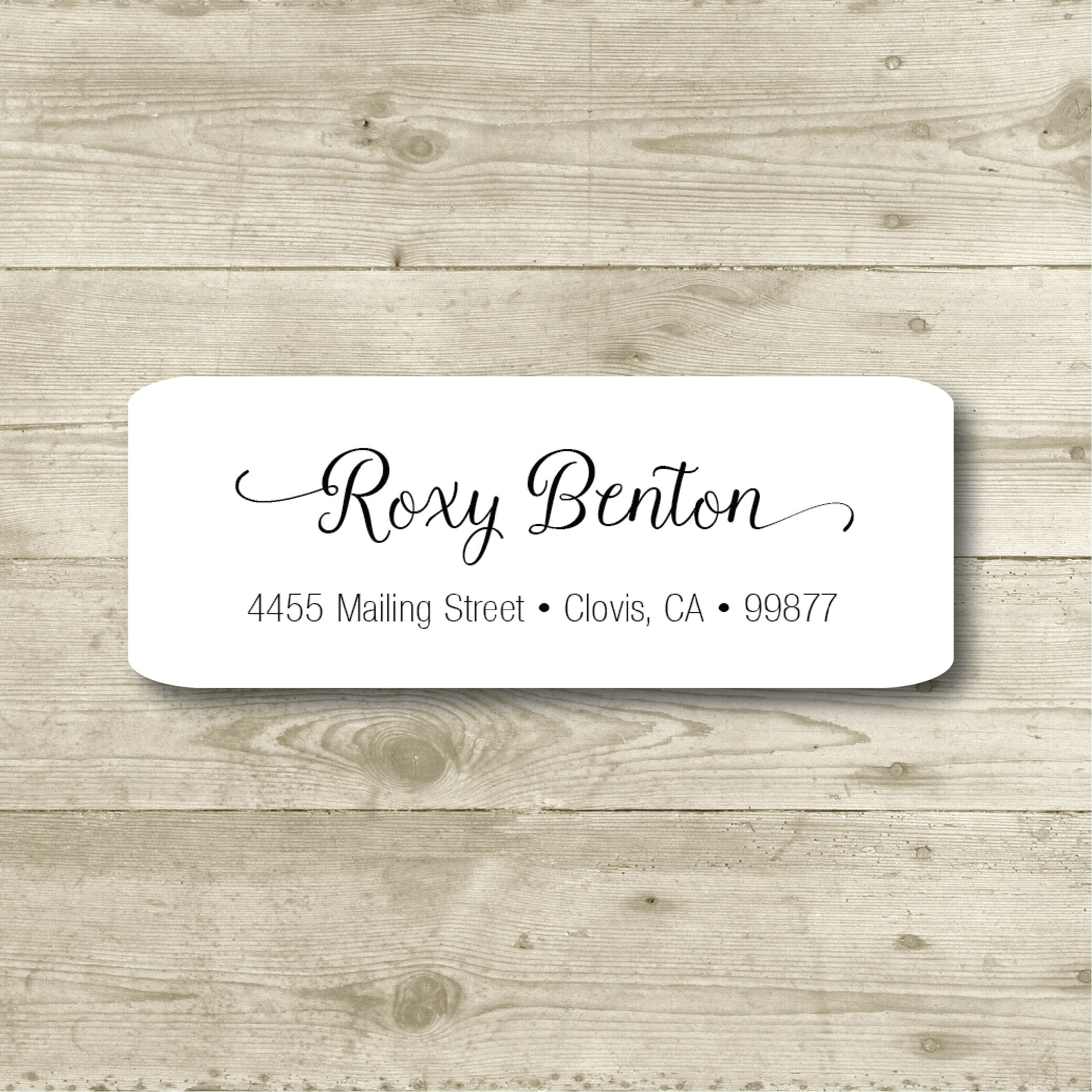 Elegant Cursive, Color Options, Custom Return Address Label, Personal…
