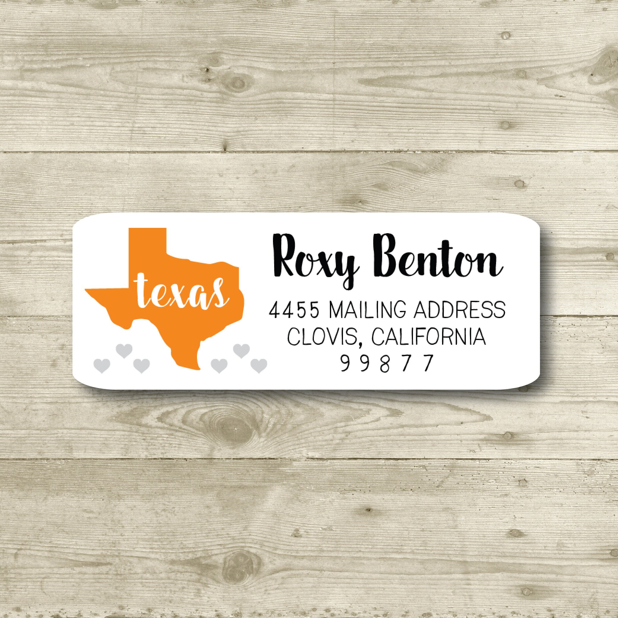 Texas Address Labels - Etsy