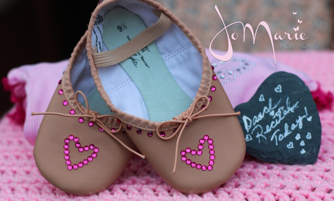 Beautiful Baby Girl Ballerina Slippers Adorned With Swarovski Etsy