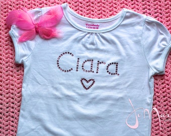 Baby-Toddler Girl Vanity T Shirt w/Swarovski Crystals