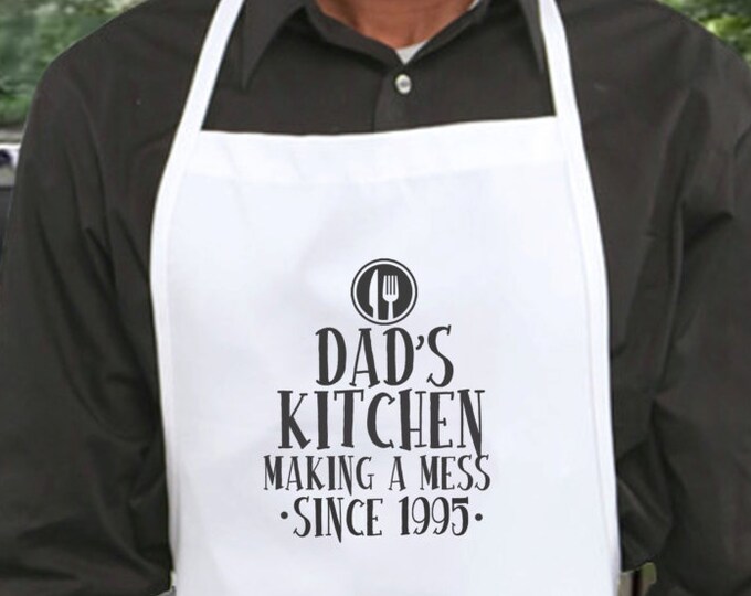 Custom apron, personalized apron, womens apron, mens apron, apron men, chef apron, gift for dad, gift for him, mens gift, boyfriend gift