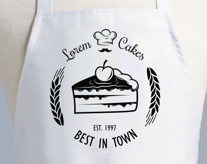 Custom Apron, Personalized Bakery Apron, Baking Aprons, Womens Apron, Mens Apron, Custom Apron, Pie Baker, Baked Goods