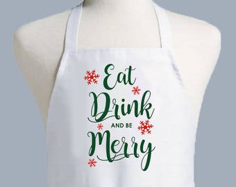 Christmas Apron, Holiday Apron, Christmas Gift, Christmas Cooking, Womens Apron, Mens Apron, Apron Men, Apron woman, Hostess Gift, Cooking