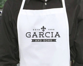 Mens Apron, Personalized Apron, Monogram Apron,  Apron Men, Chef Apron, Apron woman,  kitchen gift, best man gift, girlfriend gift