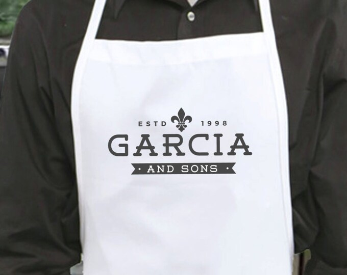 Mens Apron, Personalized Apron, Monogram Apron,  Apron Men, Chef Apron, Apron woman,  kitchen gift, best man gift, girlfriend gift