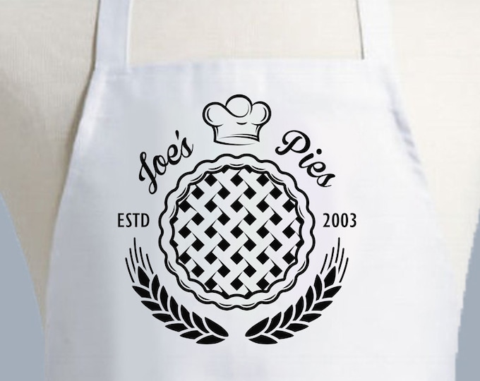 Custom Apron, Personalized Bakery Apron, Womens Apron, Mens Apron, Custom Apron, Pie Baker, Baked Goods