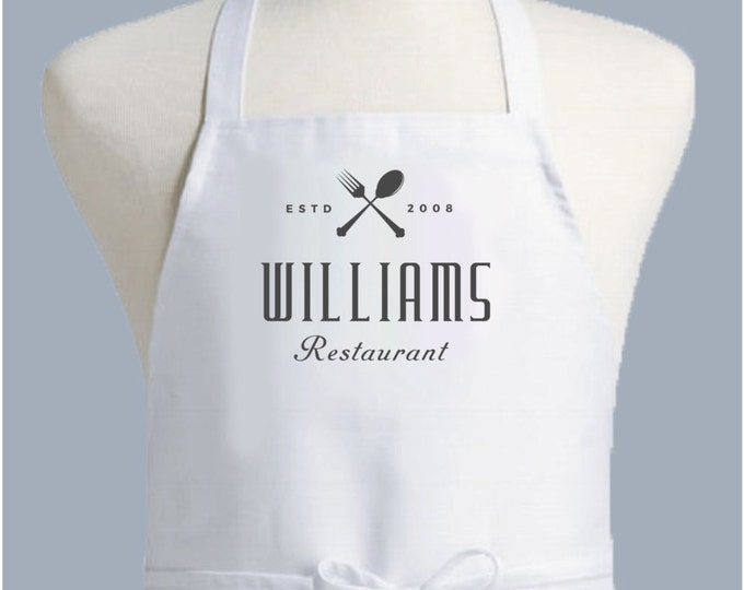 Monogram Apron, Personalized Apron, Womens Apron, Mens Apron, Apron Men, Chef Apron, Apron woman, kitchen apron, Custom apron, foodie gift