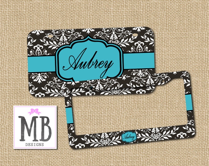 Monogram License, License plates, Vanity plates, car gift, car art, license holder, vanity license plate, license plate sign