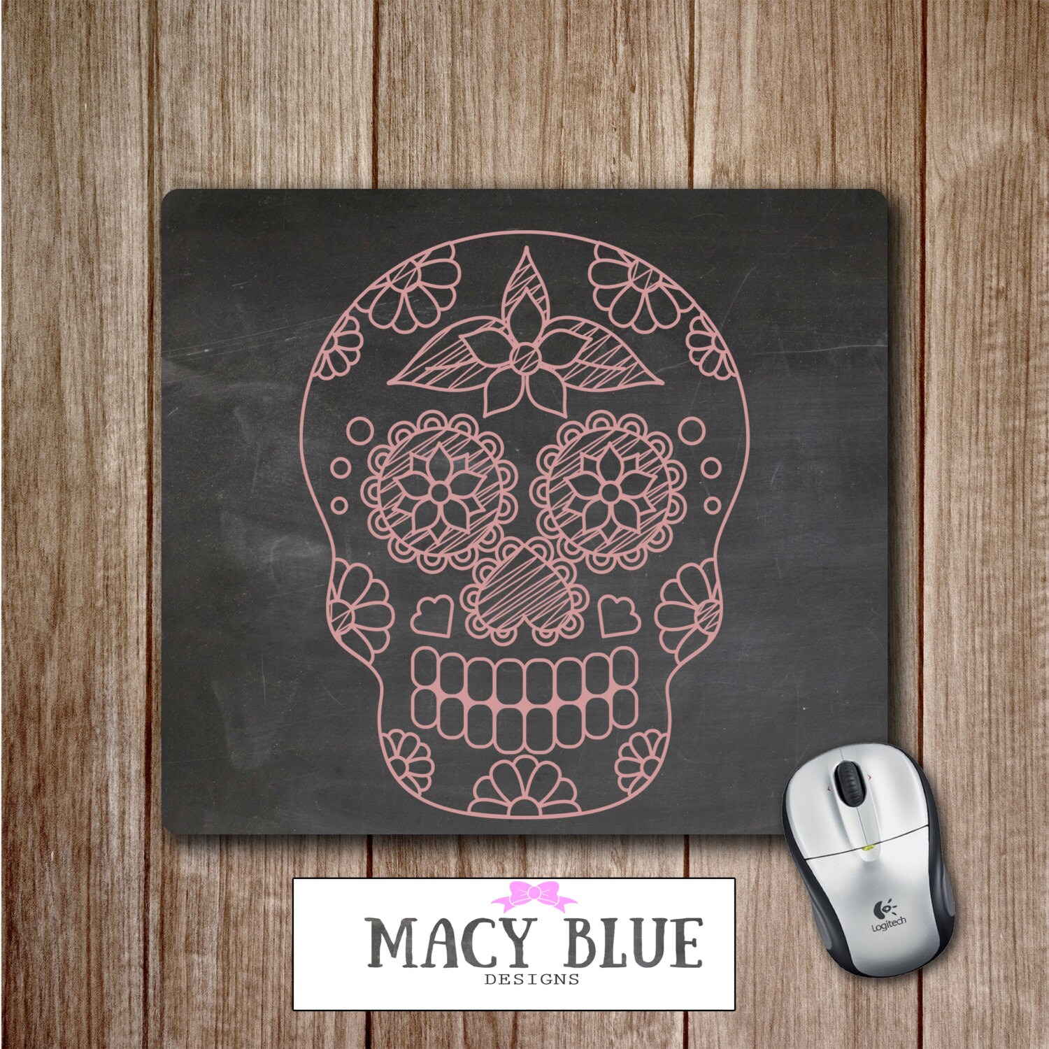 Day Of The Dead Mouse Pad 2 Skull Mouse Pad Office Accessories