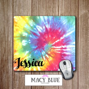 Tie Dye Mouse Pad, Office Accessories, Desk Accessories, Teacher Gifts, Gift for Teacher, Gift for Her