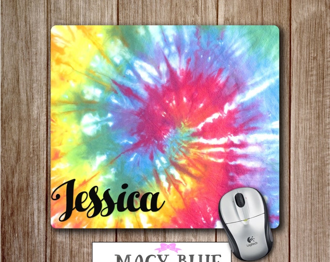 Tie Dye Mouse Pad, Office Accessories, Desk Accessories, Teacher Gifts, Gift for Teacher, Gift for Her