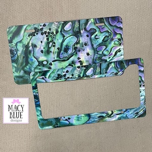 Abalone License Plate, license plate, car tag, front car tag, license holder, car art, vanity license plate, car gift, sweet 16