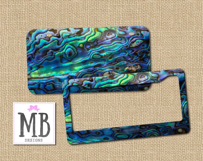 Abalone License Plate, license plate, car tag, front car tag, license holder, car art, vanity license plate, car gift, sweet 16