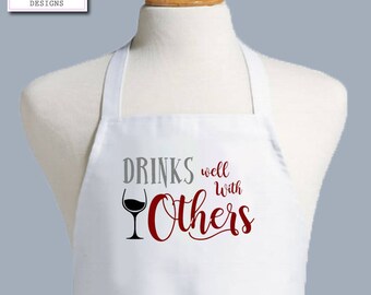 Womens Apron, Chef Apron, Apron Woman,  Cooking Gift, Wine Gift, Drinking Gift, Funny Gift for Her, Gift for Her, Gift for Wife, Fun Apron