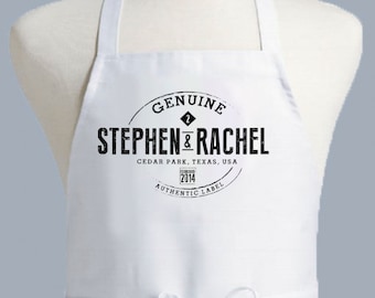 Personalized Apron, Mens Apron, Chef Apron, Apron woman, wedding gift, engagement gift, his and hers gift, anniversary gift, fiance gift